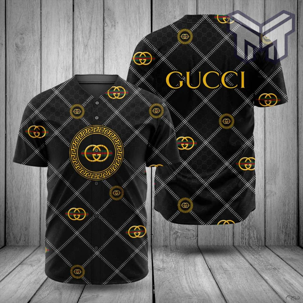 Gucci Black Baseball Jersey Shirt Luxury Clothing Clothes Sport For Men Women Hot  Type04