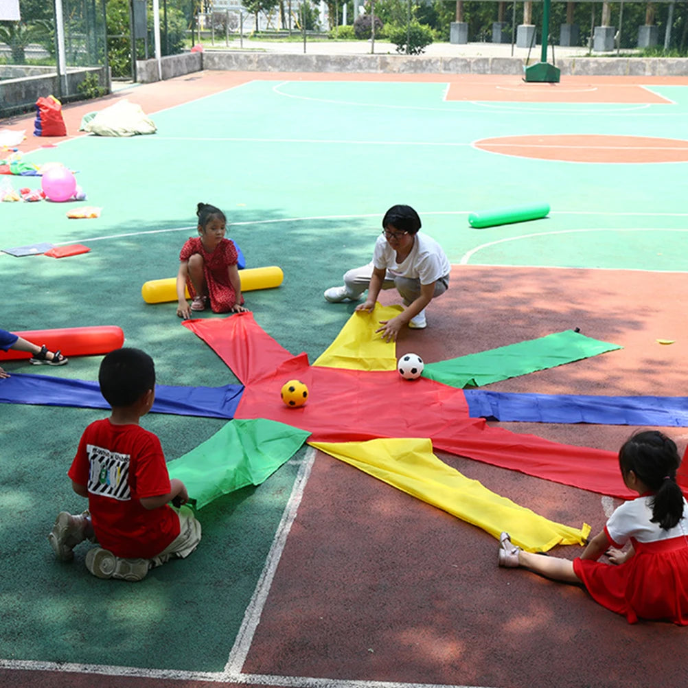 Outdoor Game Parachute Toy Rainbow Octagonal Umbrella Sensory Sports Cooperative Team Building Kinder Spiele Juguetes Divertidos